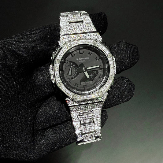 Casioak Cristalian Edition #02 – Relógio Full Custom Cravejado com Brilhantes VVS+