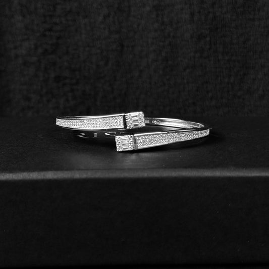 Bracelete Cravejado Prata 925 Brilhante "NIGHT"