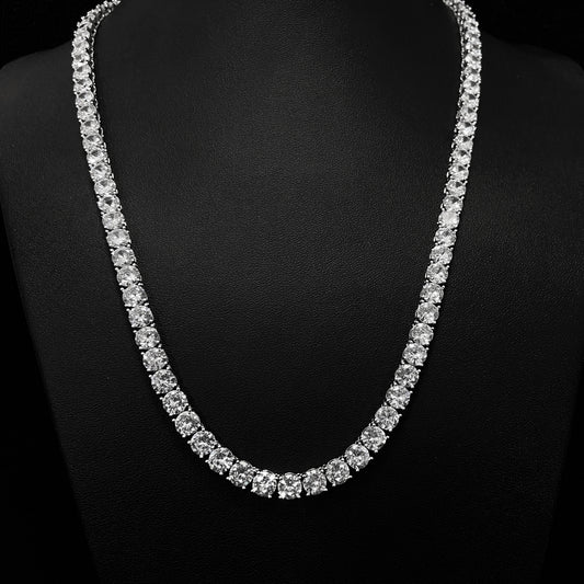 Corrente Cravejada Premium Prata 925 Legítima - 6MM