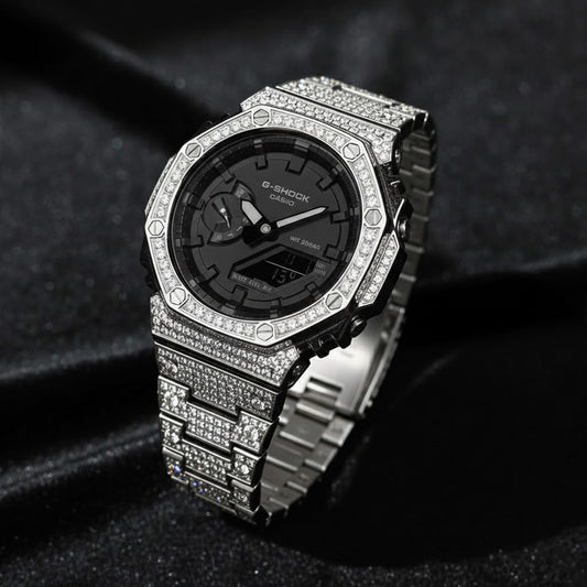 Relógio Cravejado Casioak Cristalian Edition #02 – Full Custom Brilhantes VVS+