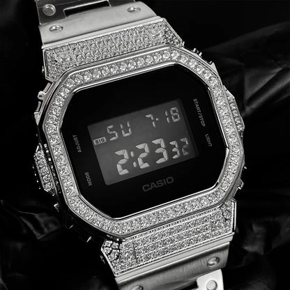 Relógio Cravejado Casio Cristalian Edition – com Brilhantes VVS+ Pulseira Inox Premium