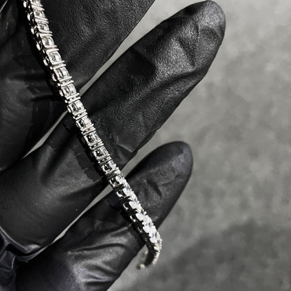 Pulseira Cravejada Premium Prata 925 Legítima - 4mm
