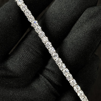 Pulseira Cravejada Premium Prata 925 Legítima - 4mm