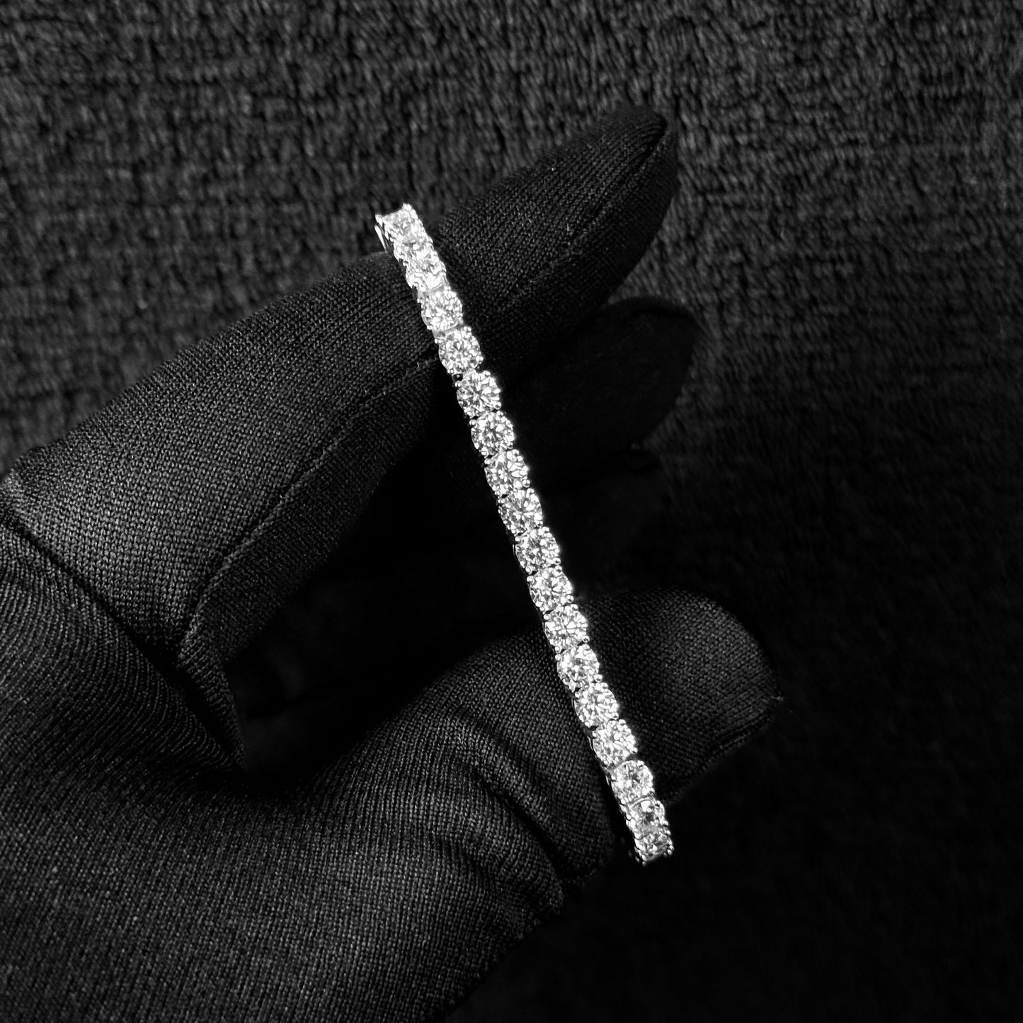 Pulseira Cravejada Premium Prata 925 Legítima - 4mm