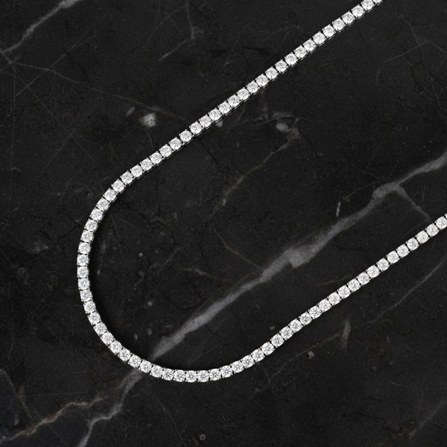 Corrente Cravejada Premium Prata 925 Legítima - 3MM