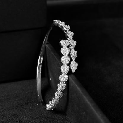 Bracelete Cravejado Brilhantes "ORION" Prata 925 Legítima