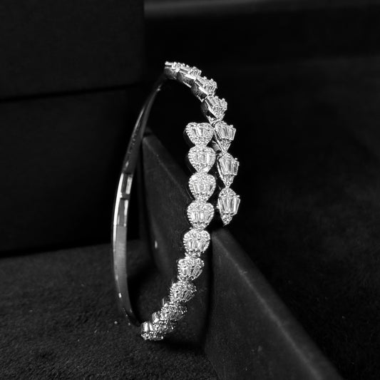 Bracelete Cravejado Brilhantes "ORION" Prata 925 Legítima