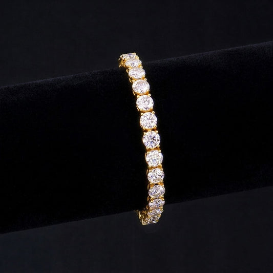 Pulseira Cravejada Ouro 18k - Diamantes 6mm