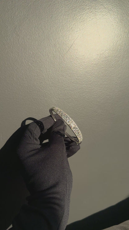 Bracelete Cravejado Prata 925 Brilhantes "WIFE"